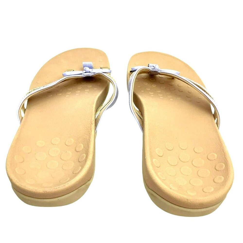 Vionic Bella Bow Patent Orthotic Thong Sandals Womens 8.5 - Picture 3 of 8